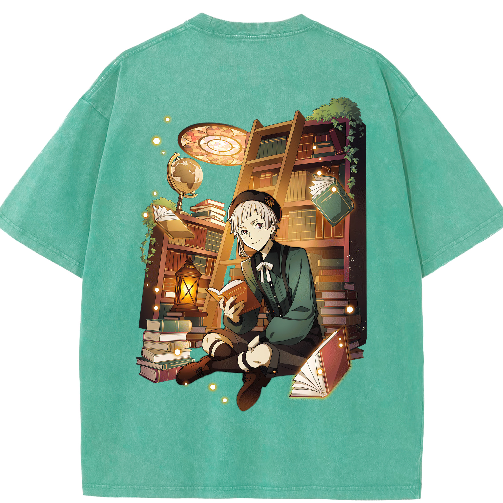 （画像用） 文豪ストレイドッグス Bungo Stray Dogs 綿100% ヴィンテージ風 半袖Tシャツ（背面プリント）